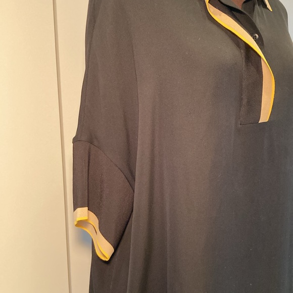 Rag & Bone oversized polo shirt dress silk black S - Picture 4 of 15